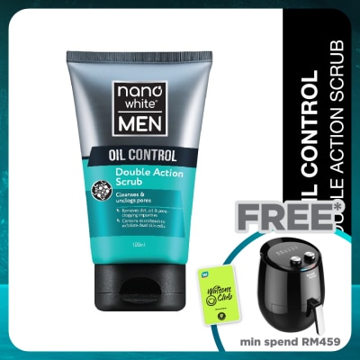 NANO WHITE MEN Oil Control Double Action Scrub 100ml