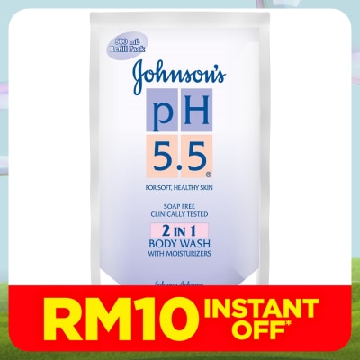 JOHNSON'S pH 5.5 2 In 1 Body Wash Refill 500ml