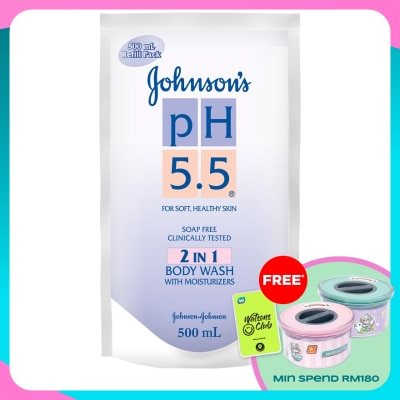 JOHNSON'S pH 5.5 2 In 1 Body Wash Refill 500ml