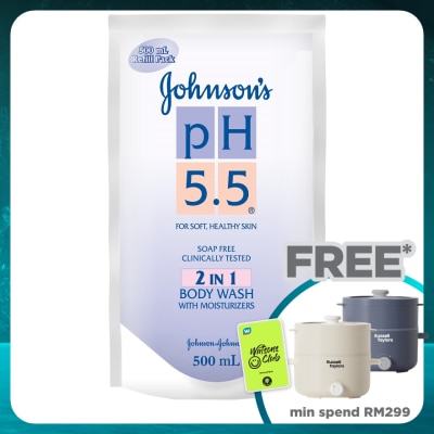 JOHNSON'S pH 5.5 2 In 1 Body Wash Refill 500ml