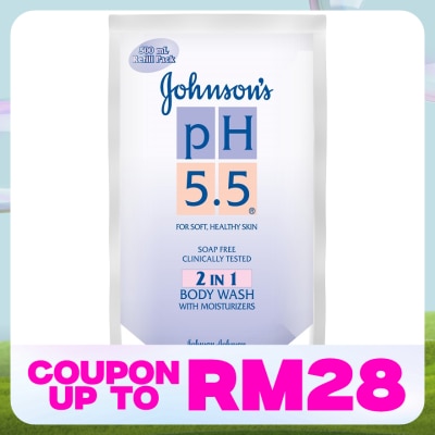 JOHNSON'S pH 5.5 2 In 1 Body Wash Refill 500ml