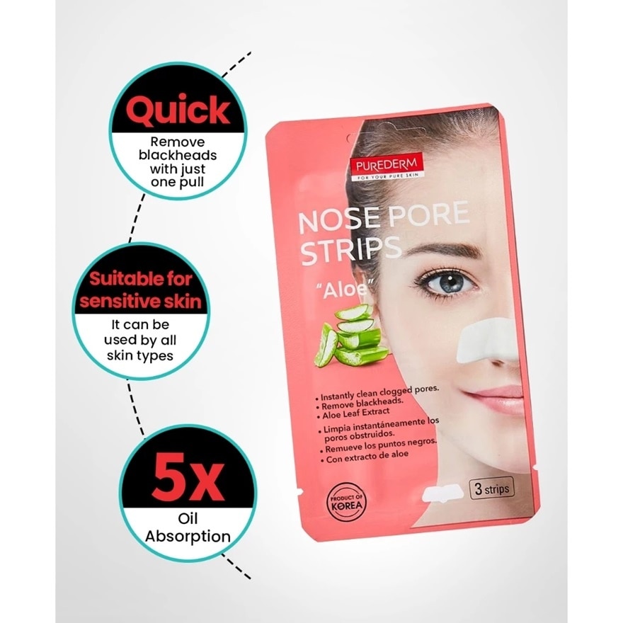 Nose Pore Strips (Aloe) 3s