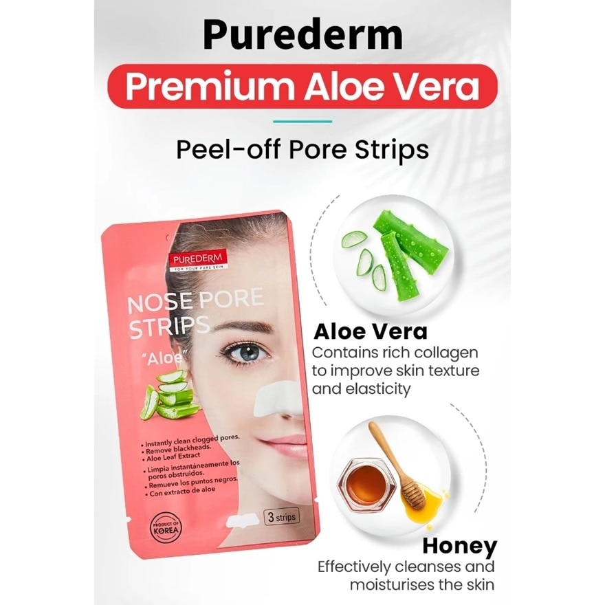 Nose Pore Strips (Aloe) 3s