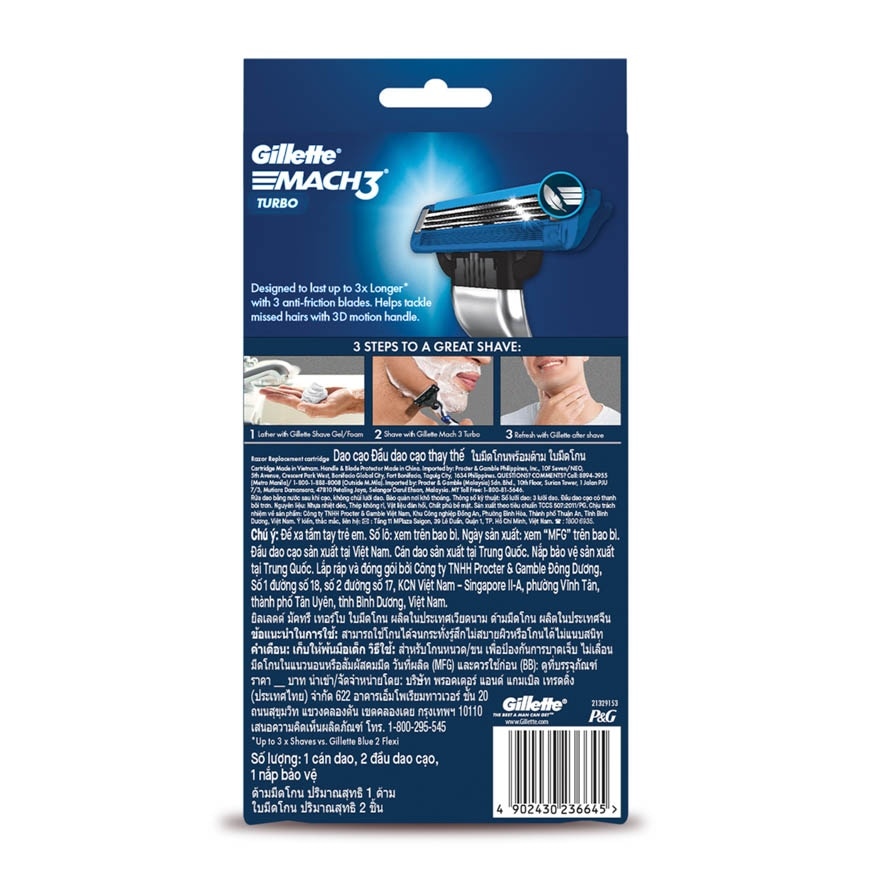 Mach3 Turbo Razor 1s + Refill 1s