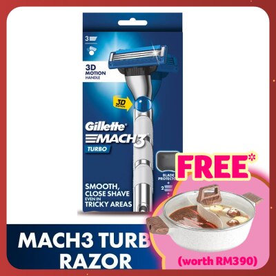 GILLETTE Mach3 Turbo Razor 1s + Refill 1s