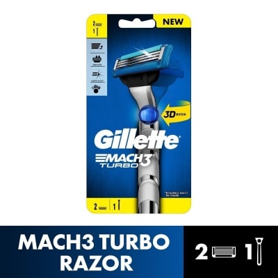 GILLETTE Mach3 Turbo Razor 1's + Refill 1's