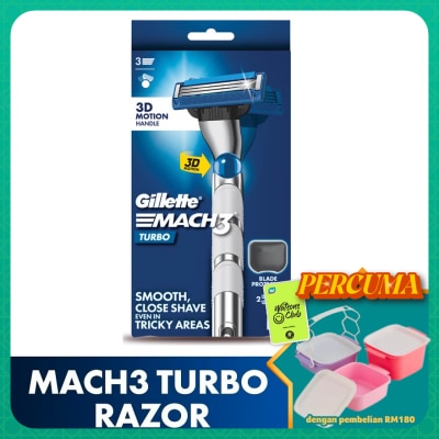 GILLETTE - Mach3 Turbo Razor 1s + Refill 1s