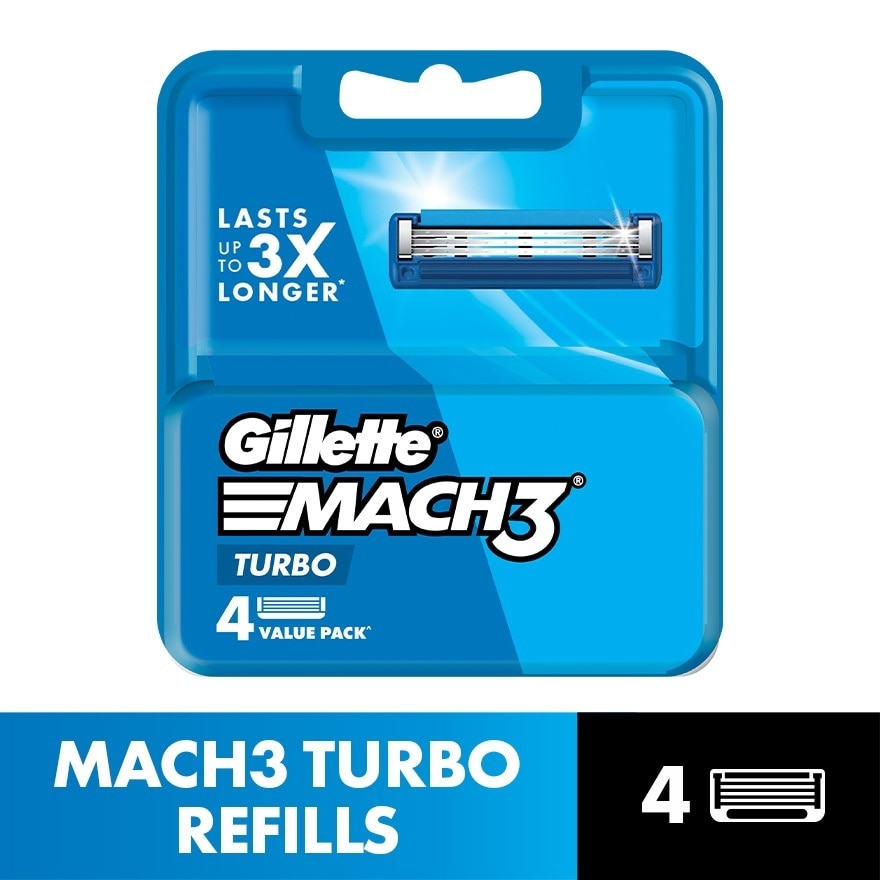 Mach3 Turbo Replacement Cartridge Refill 4s