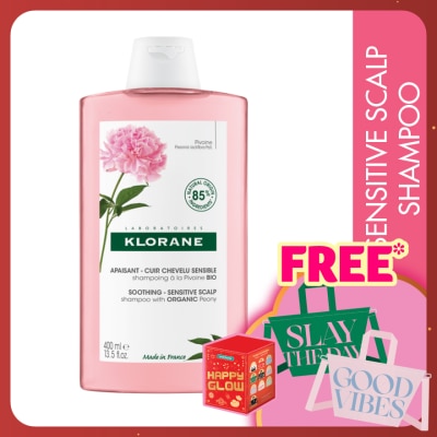 KLORANE Peony Shampoo 400ml (Sensitive Scalp)