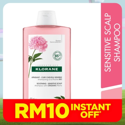 KLORANE Peony Shampoo 400ml (Sensitive Scalp)