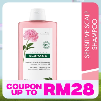 KLORANE Peony Shampoo 400ml (Sensitive Scalp)
