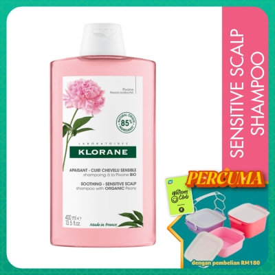 KLORANE - Peony Shampoo 400ml (Sensitive Scalp)