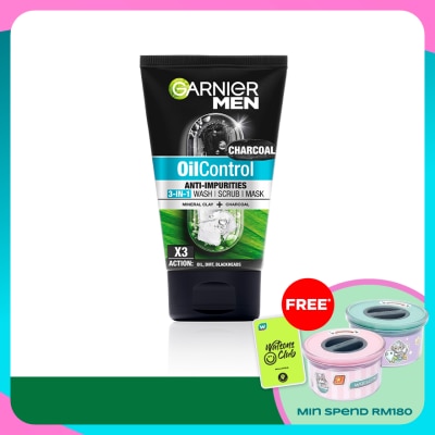 GARNIER MEN Oil Control 3 in 1 Charcoal 100ml