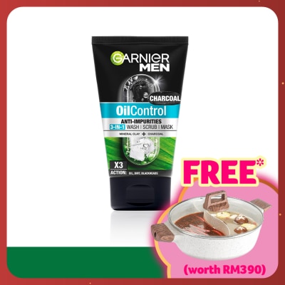 GARNIER MEN Oil Control 3 in 1 Charcoal 100ml