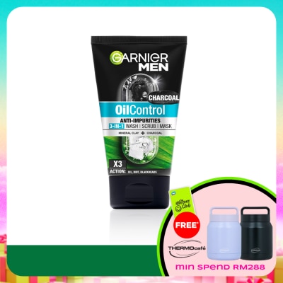 GARNIER MEN - Oil Control 3 in 1 Charcoal 100ml