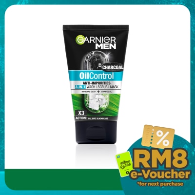 GARNIER MEN Oil Control 3 in 1 Charcoal 100ml