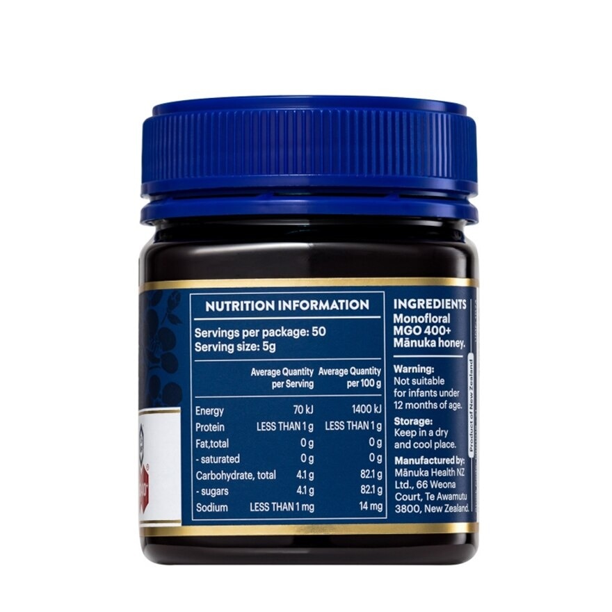 MGO400+ MANUKA HONEY 250G