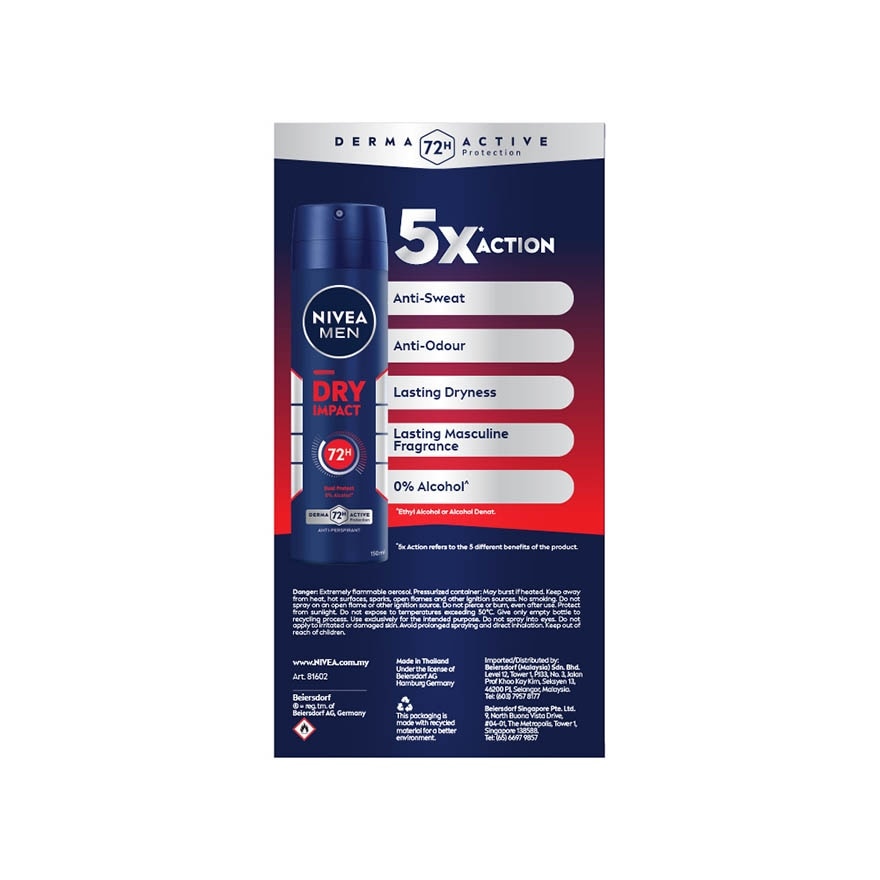 Deodorant Dry Spray Twin Pack 2x150ml