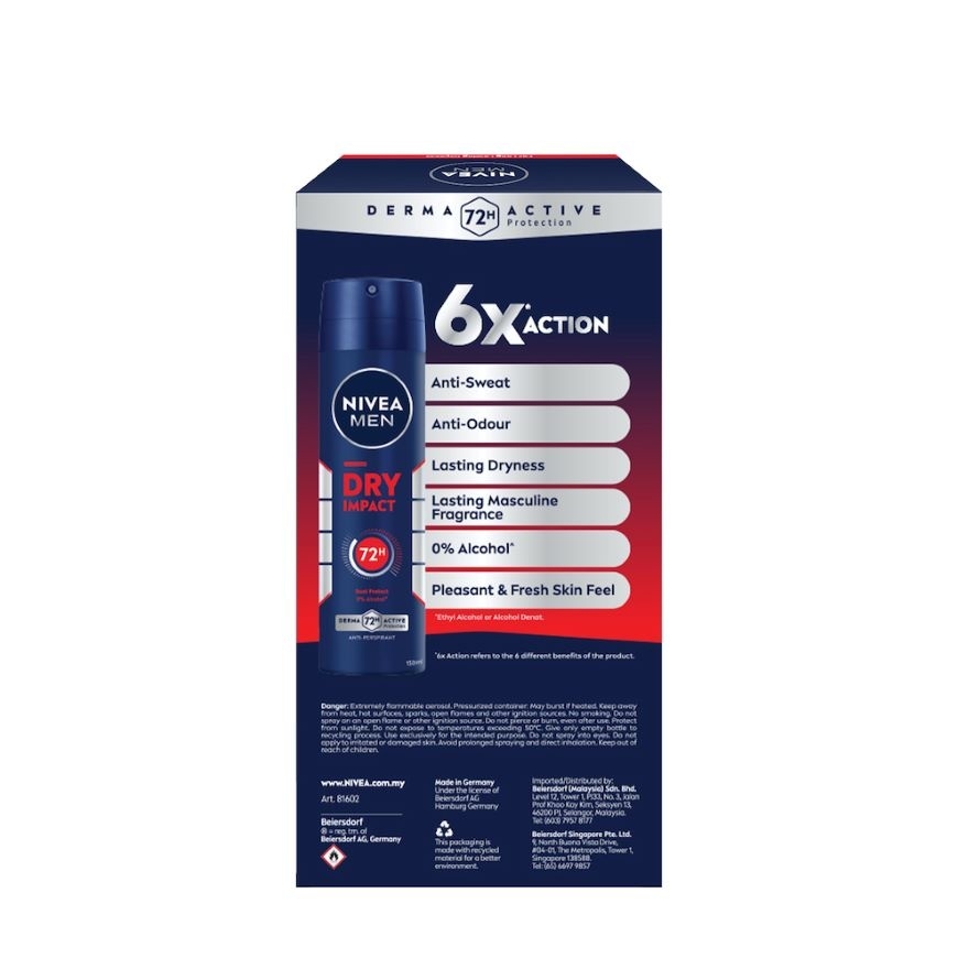 Deodorant Dry Spray Twin Pack 2x150ml image