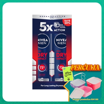 NIVEA FOR MEN - Deodorant Dry Spray Twin Pack 2x150ml