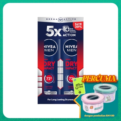 NIVEA FOR MEN Deodorant Dry Spray Twin Pack 2x150ml