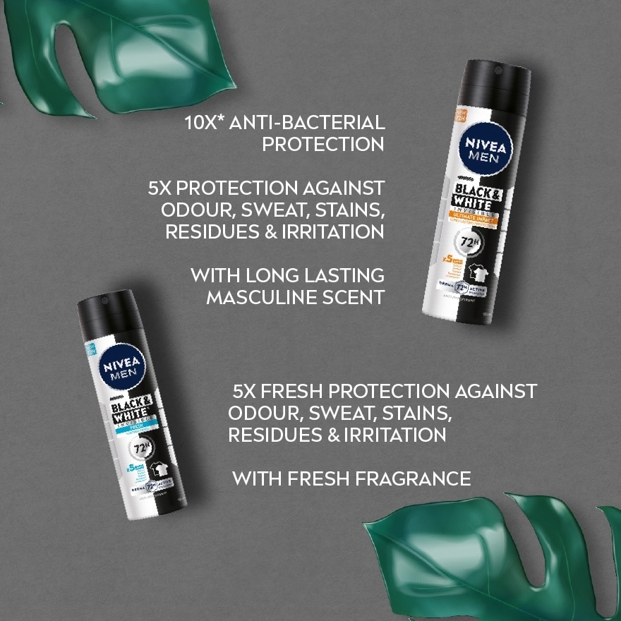 Deodorant Black & White Spray 2x150ml