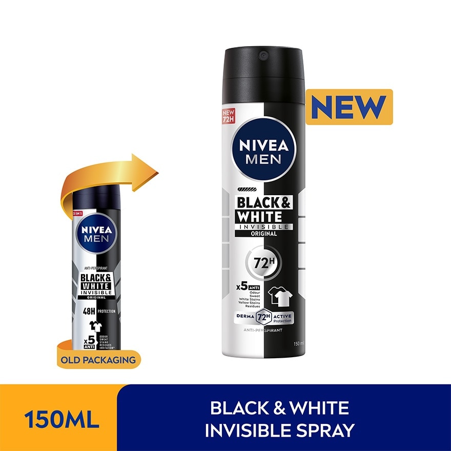 Deodorant Black & White Spray 2x150ml