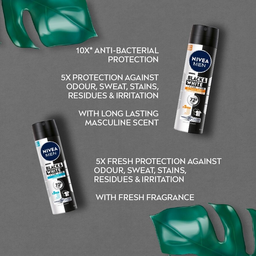 Deodorant Black & White Spray 2x150ml