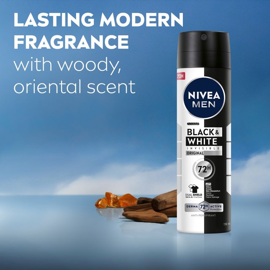 Deodorant Black & White Spray 2x150ml image