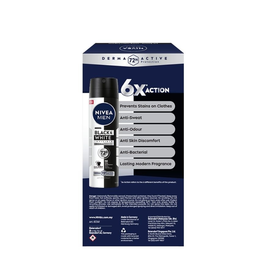 Deodorant Black & White Spray 2x150ml