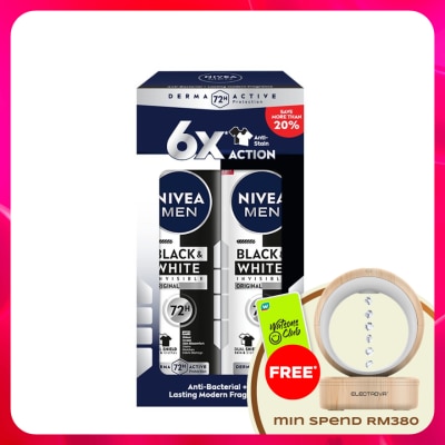 NIVEA FOR MEN - Deodorant Black & White Spray 2x150ml