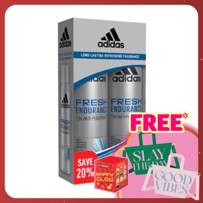 ADIDAS Men Deodorant Body Spray Fresh Endurance 2 x 150ml