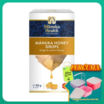 MANUKA HEALTH - Manuka Health Manuka Honey Drops - Mgo 400+ With Ginger & Lemon 15'S