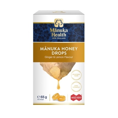 MANUKA HEALTH Manuka Health Manuka Honey Drops - Mgo 400+ With Ginger & Lemon 15'S