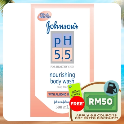 JOHNSON'S - pH 5.5 Almond Oil Body Wash Refill 500ml