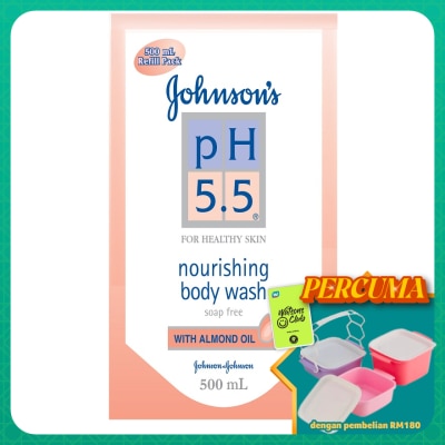 JOHNSON'S - pH 5.5 Almond Oil Body Wash Refill 500ml