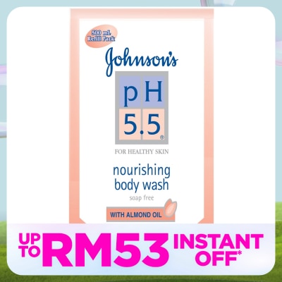 JOHNSON'S pH 5.5 Almond Oil Body Wash Refill 500ml