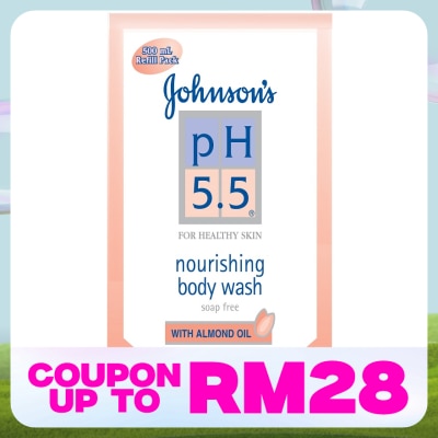 JOHNSON'S pH 5.5 Almond Oil Body Wash Refill 500ml