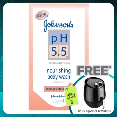 JOHNSON'S pH 5.5 Almond Oil Body Wash Refill 500ml