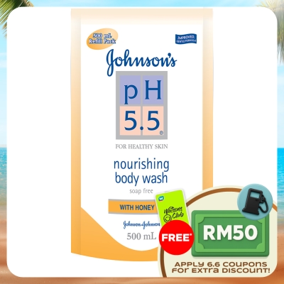 JOHNSON'S - pH 5.5 Honey Body Wash Refill 500ml