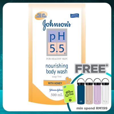 JOHNSON'S pH 5.5 Honey Body Wash Refill 500ml