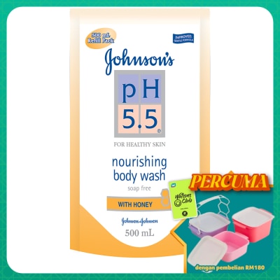 JOHNSON'S - pH 5.5 Honey Body Wash Refill 500ml