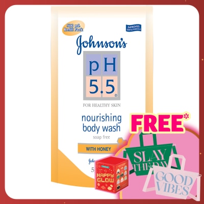 JOHNSON'S pH 5.5 Honey Body Wash Refill 500ml