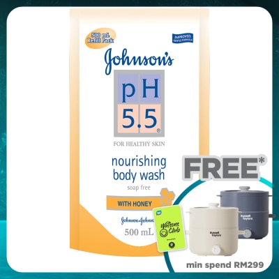 JOHNSON'S pH 5.5 Honey Body Wash Refill 500ml