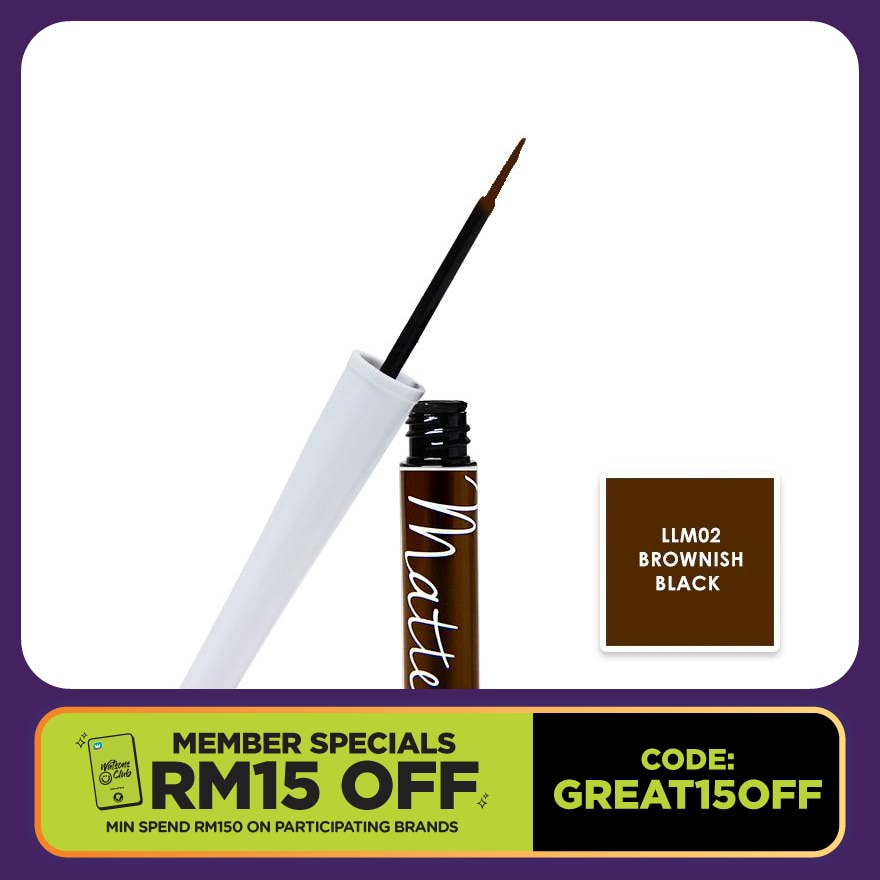 Matte Lasting Liquid Eyeliner LLM02 Brownish 1's