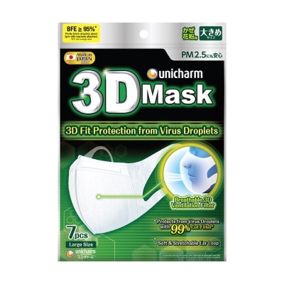 UNICHARM 3D Face Mask Large 7's