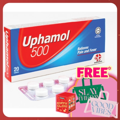 UPHAMOL 500 Relieves Pain and Fever Tablets 20's