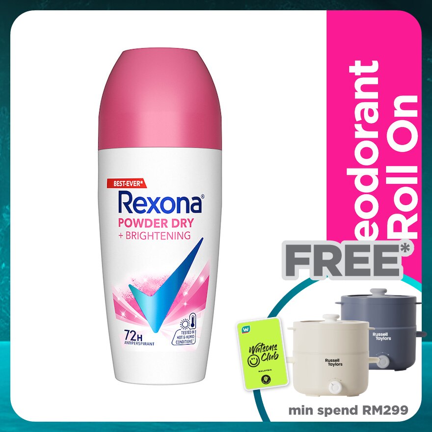 REXONA, Women Powder Dry Roll On 45ml | Watsons Malaysia