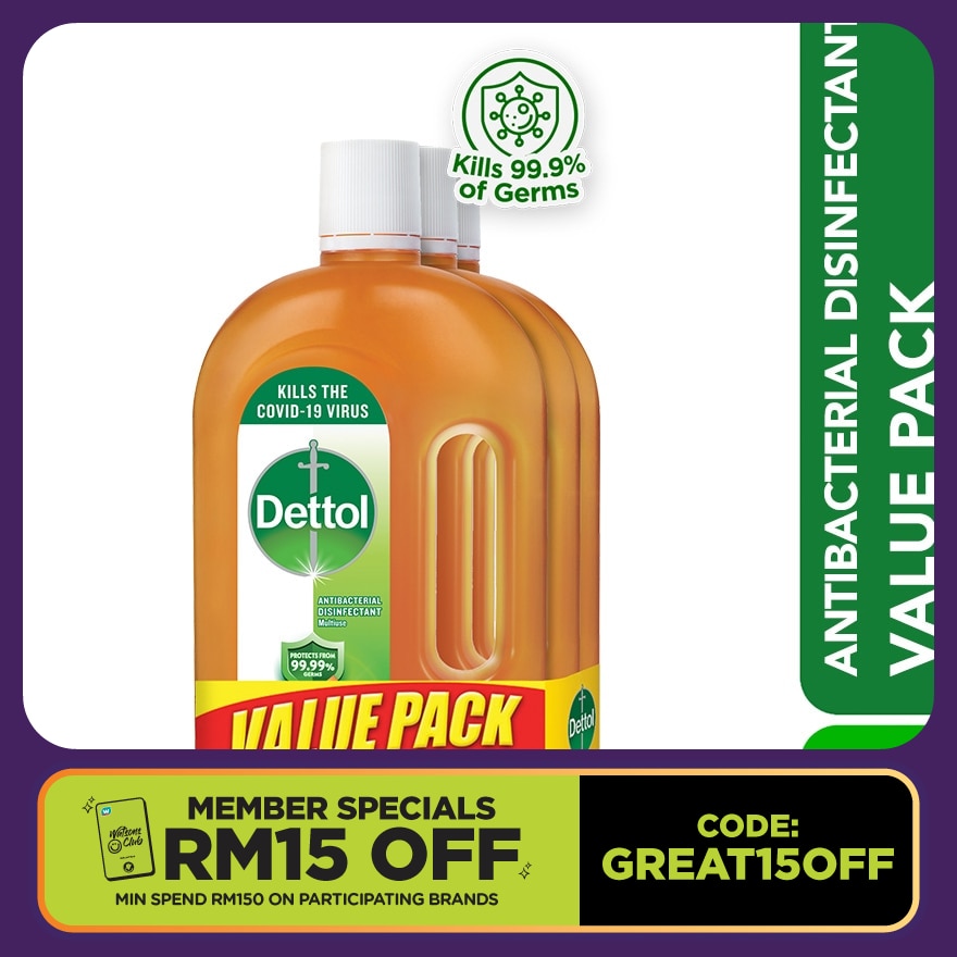 Antiseptic Liquid Value Pack 750ml x3