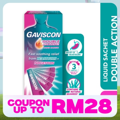 GAVISCON Heartburn & Indigestion Relief Double Action Sachet 5 x 10ml
